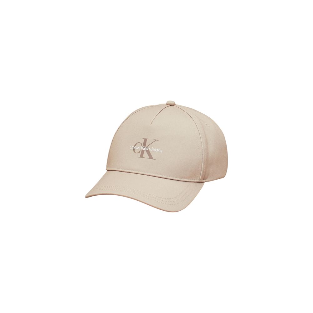Calvin Klein Jeans Beige Recycled Polyester Baseball Cap