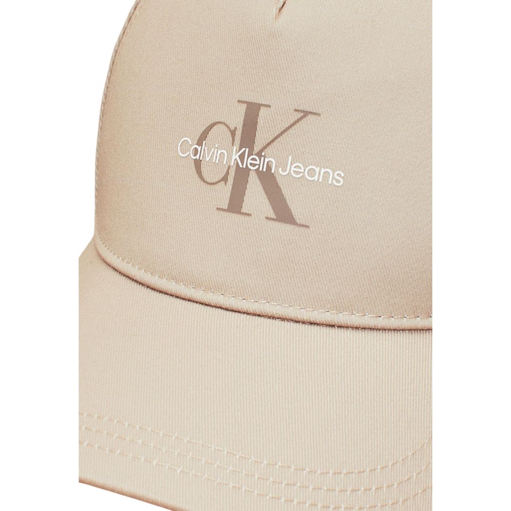 Calvin Klein Jeans Beige Recycled Polyester Baseball Cap