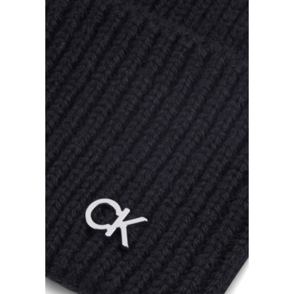 Calvin Klein Black Wool Cap
