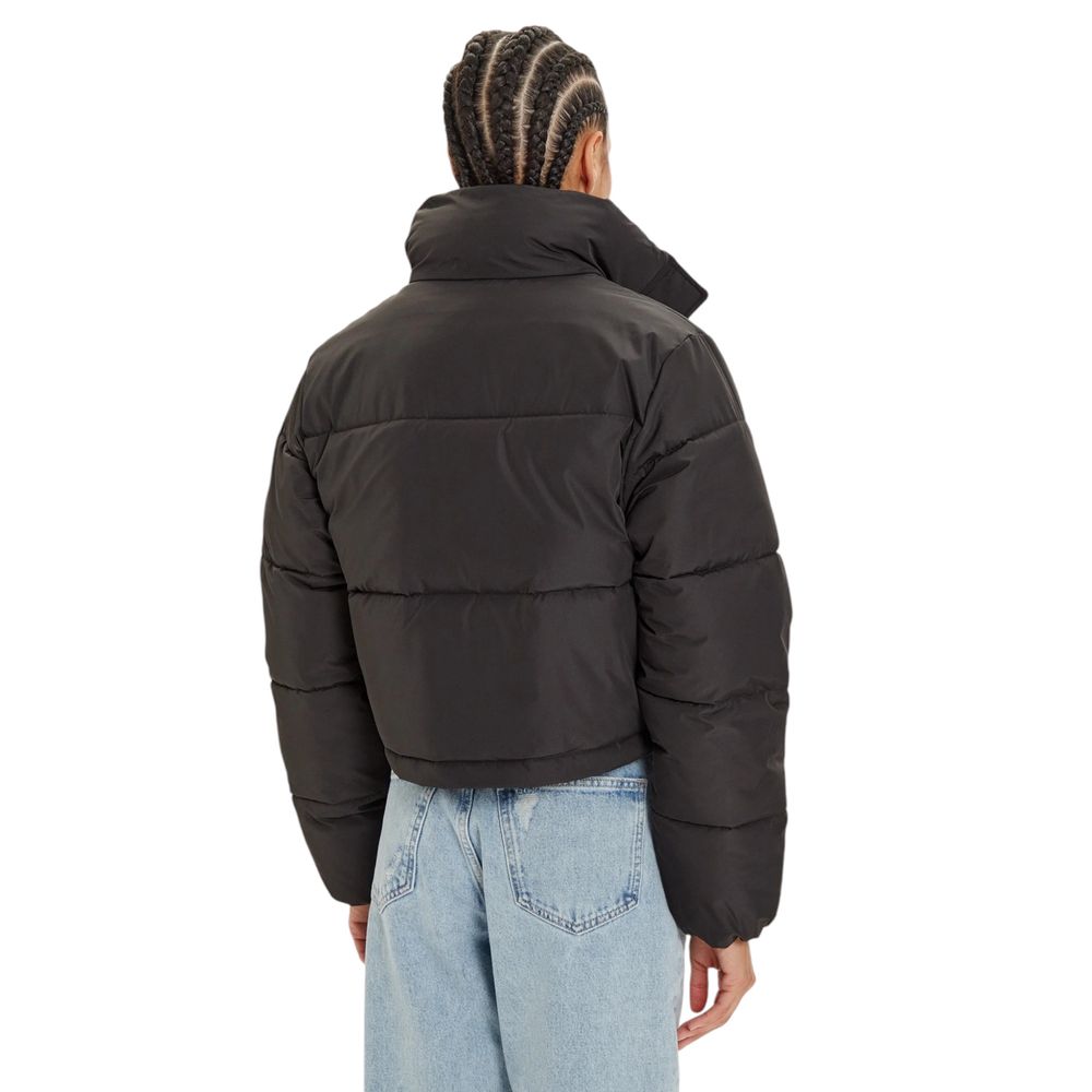 Calvin Klein Jeans Black Polyester Cropped Puffer Jacket