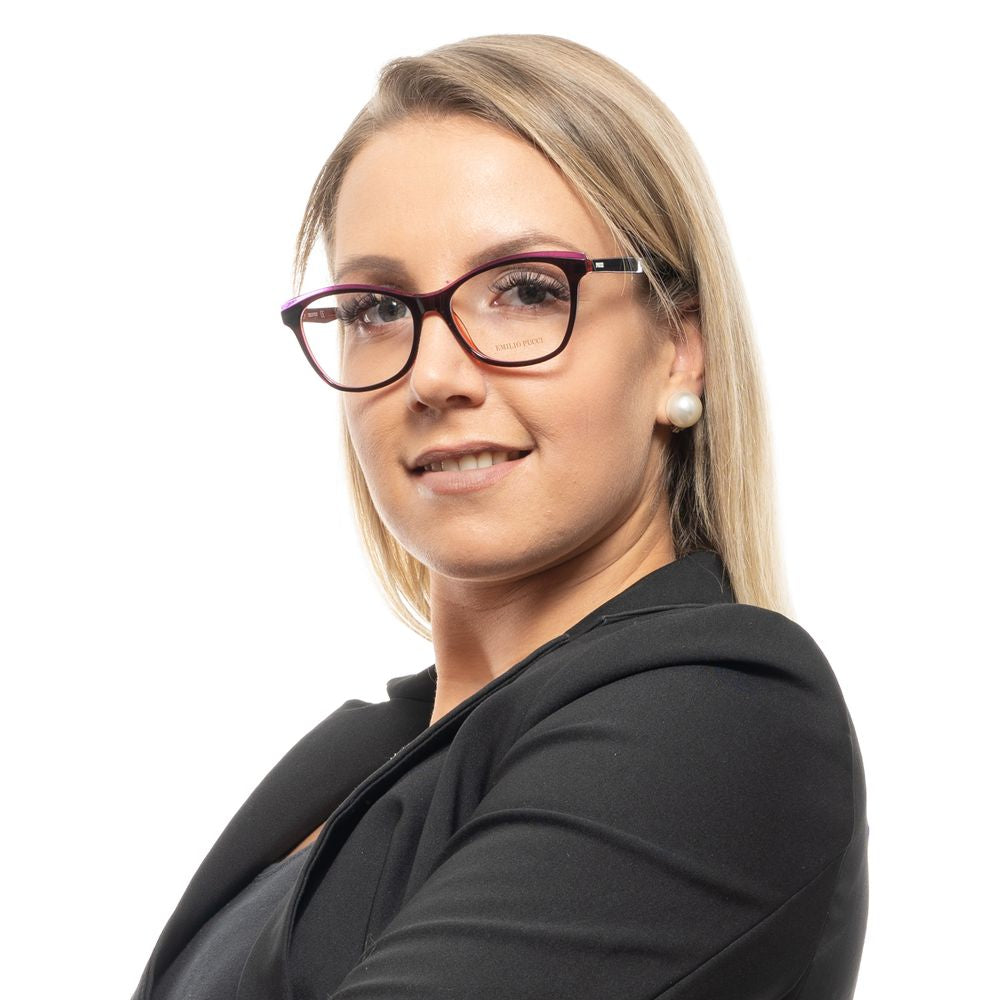 Emilio Pucci Women’s Optical Frames – Burgundy Full-Rim, 54mm