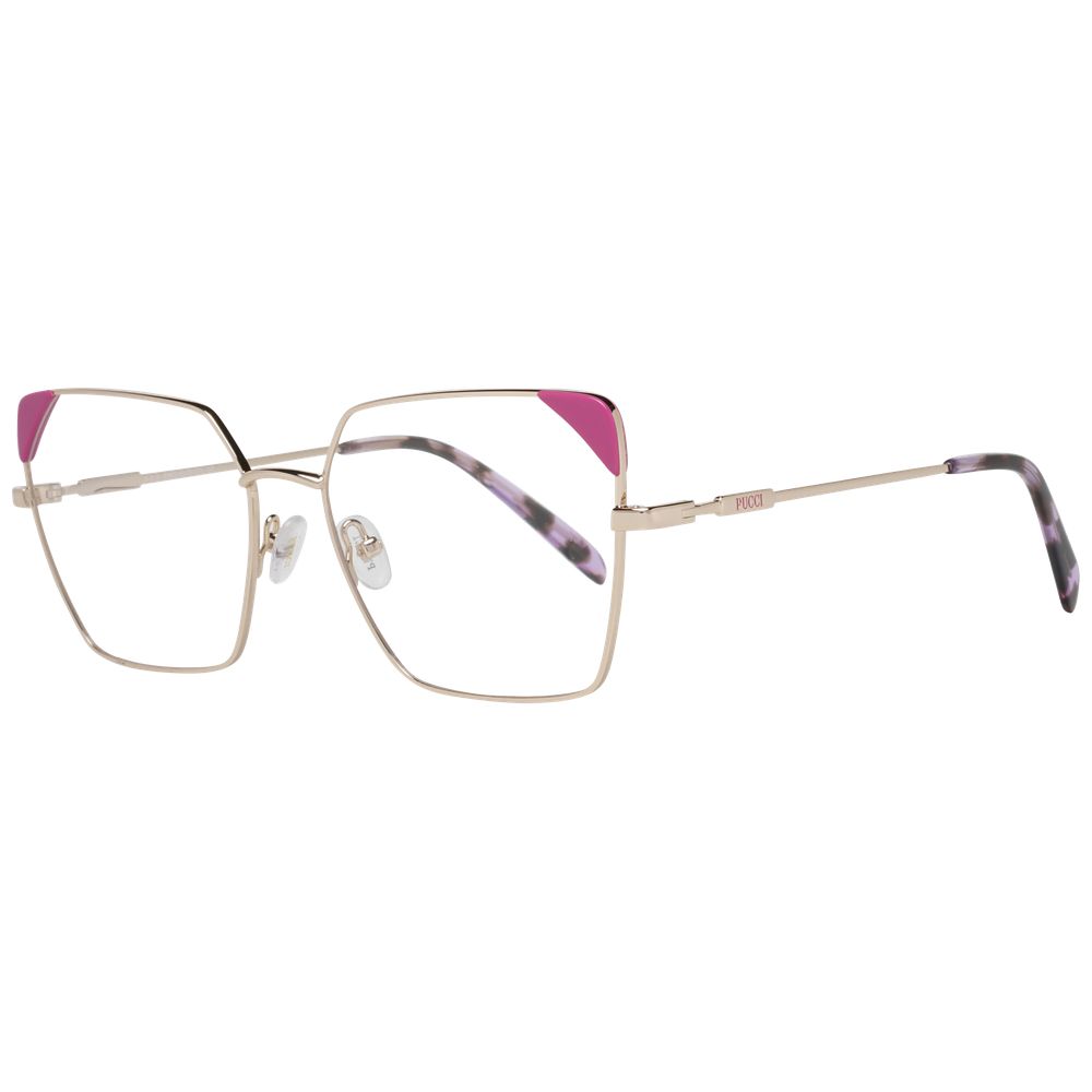 Emilio Pucci Women’s Optical Frames – Rose Gold Full-Rim, 55mm