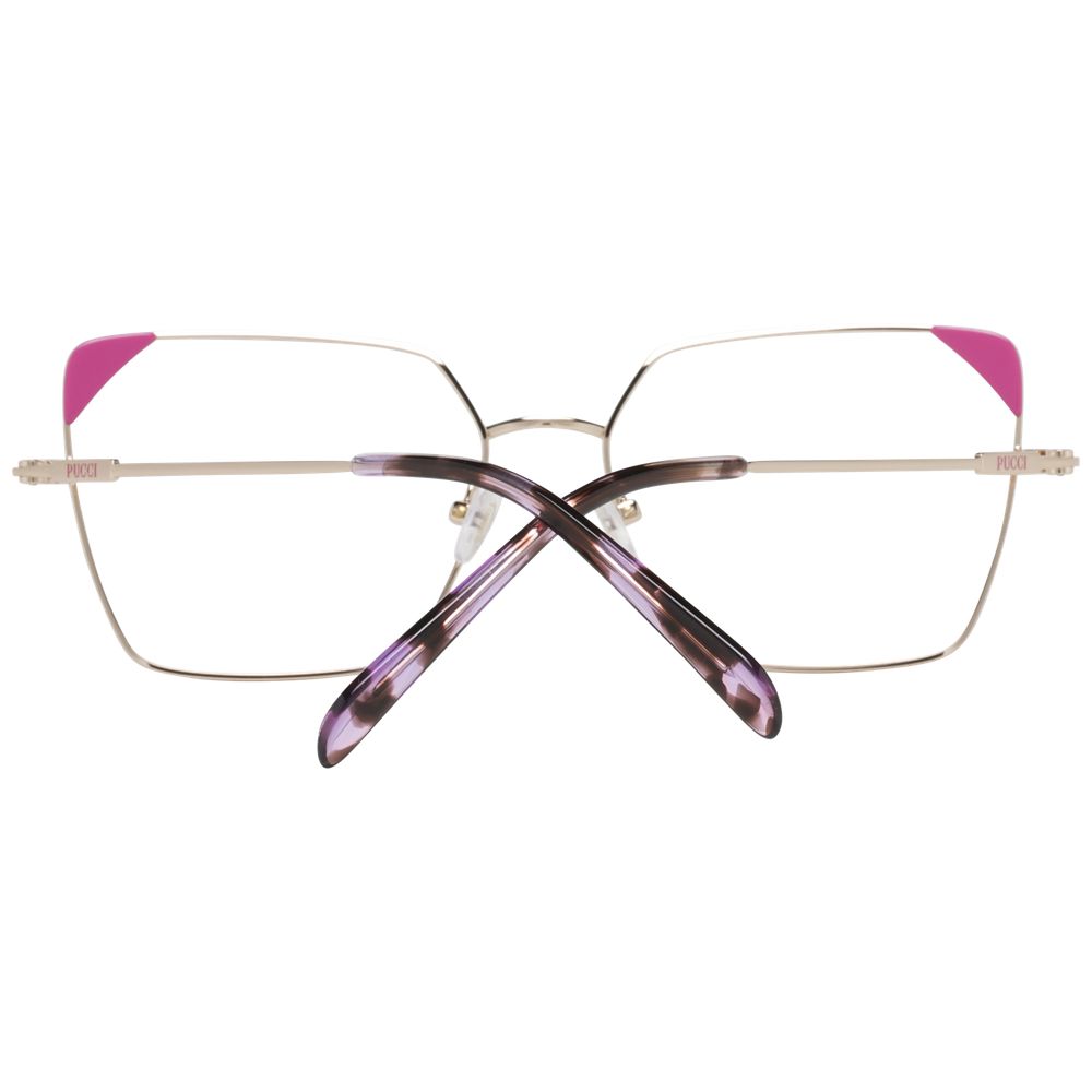 Emilio Pucci Women’s Optical Frames – Rose Gold Full-Rim, 55mm