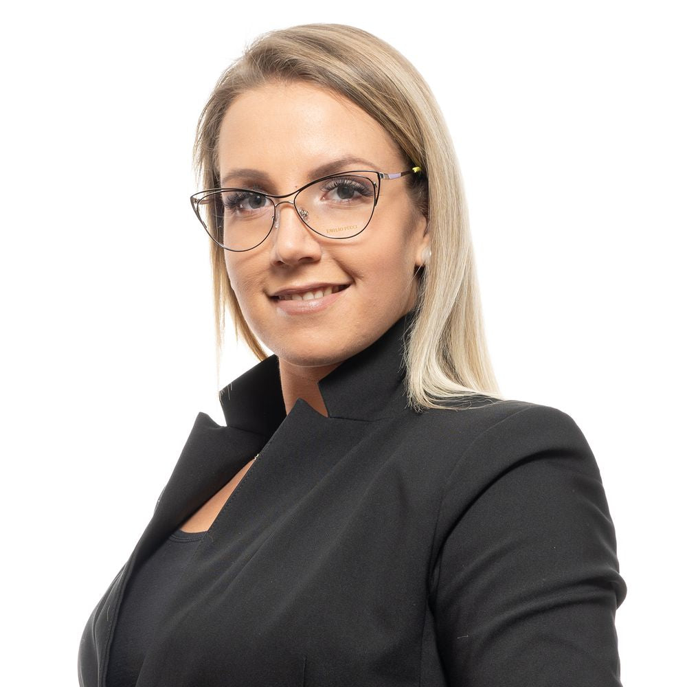 Emilio Pucci Women’s Optical Frames – Black Square Full-Rim, 56mm