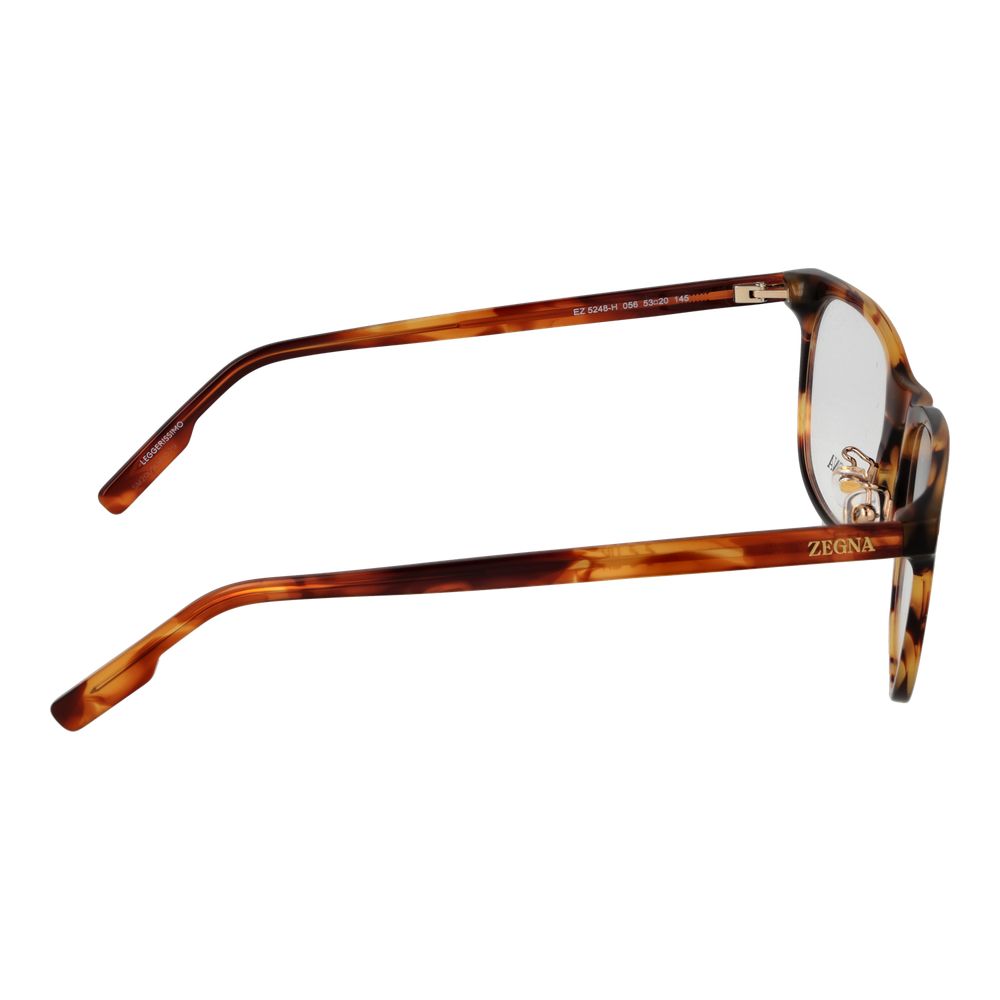 Ermenegildo Zegna Men's Optical Glasses – Brown Rectangle Frames, 53mm