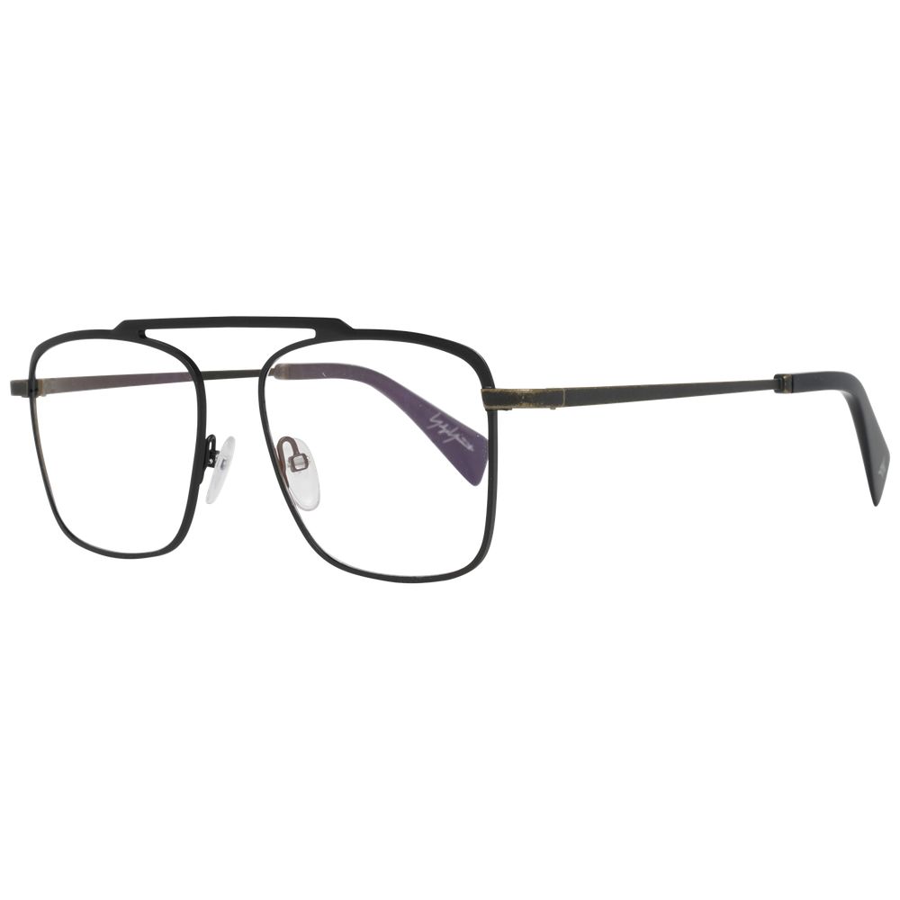 Yohji Yamamoto Men's Optical Frames – Black Aviator Style, 53mm