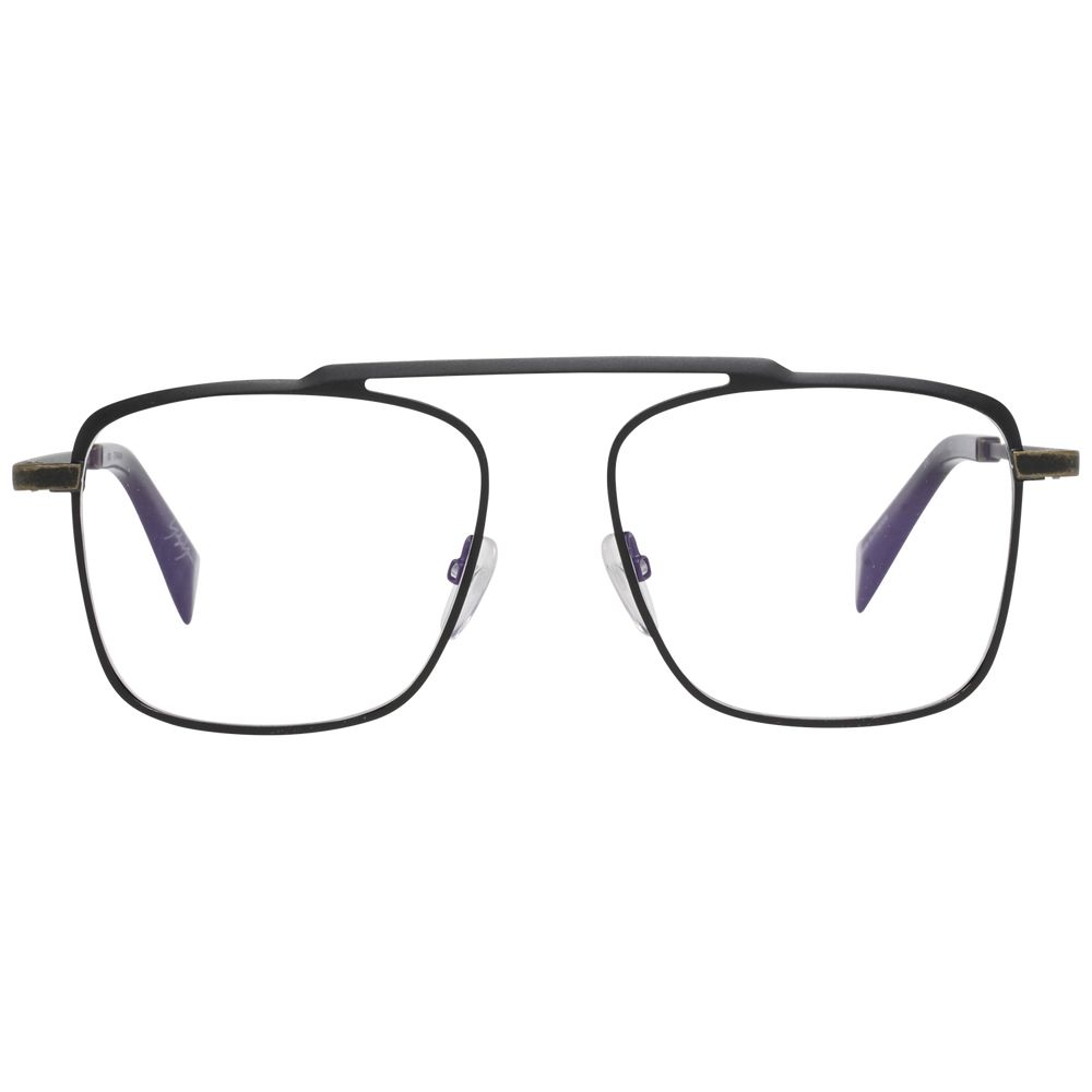 Yohji Yamamoto Men's Optical Frames – Black Aviator Style, 53mm