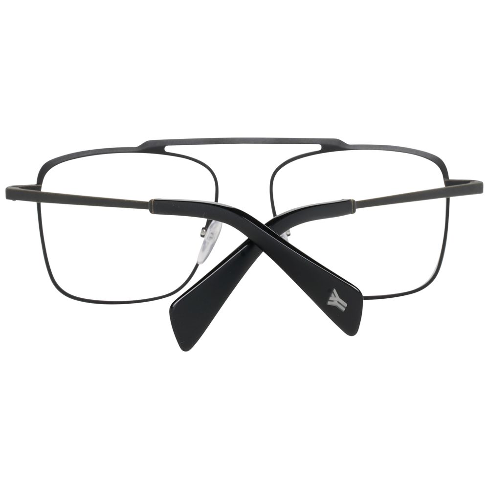Yohji Yamamoto Men's Optical Frames – Black Aviator Style, 53mm