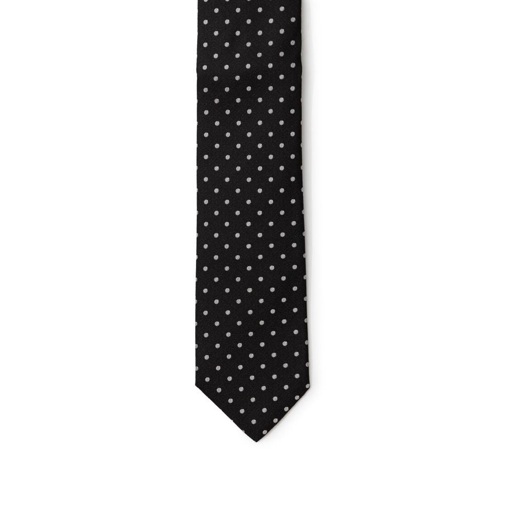 Dolce & Gabbana Luxurious Black Silk Ties & Bowtie Set