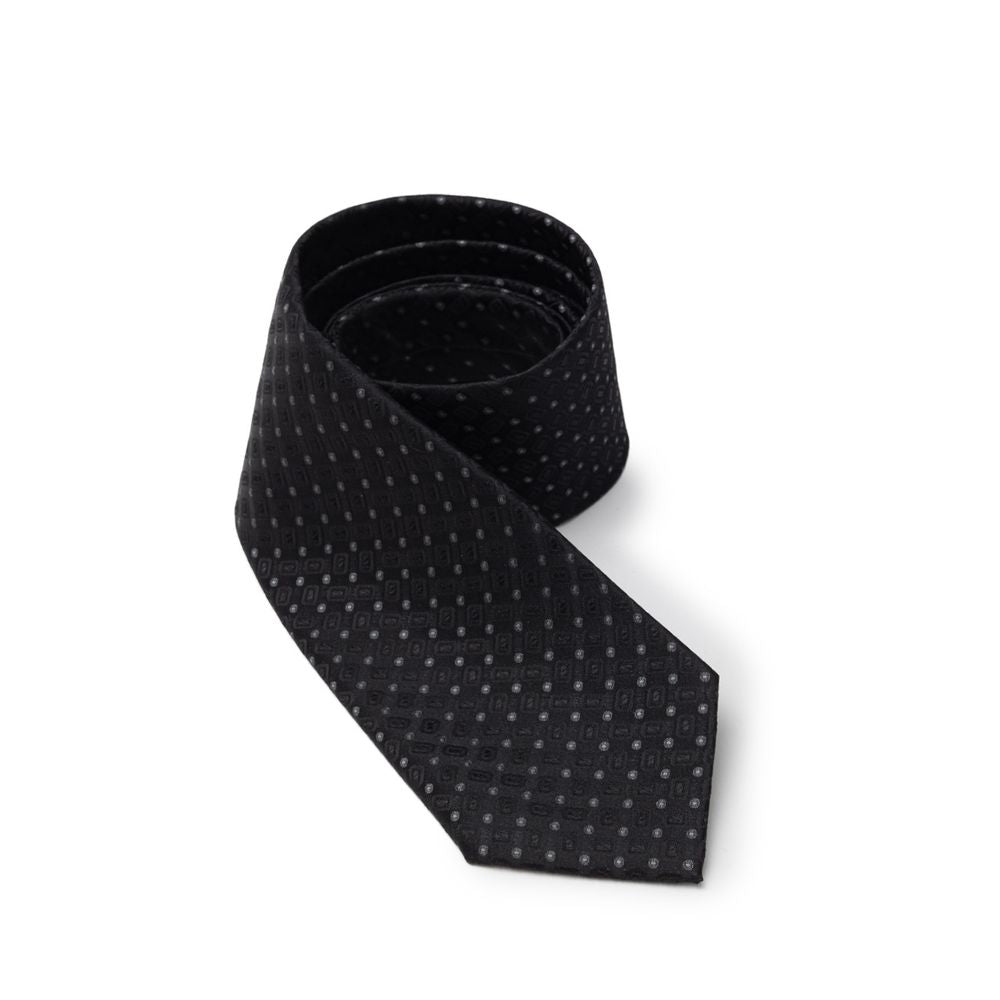 Dolce & Gabbana Elegant Black Silk Ties & Bowtie Collection