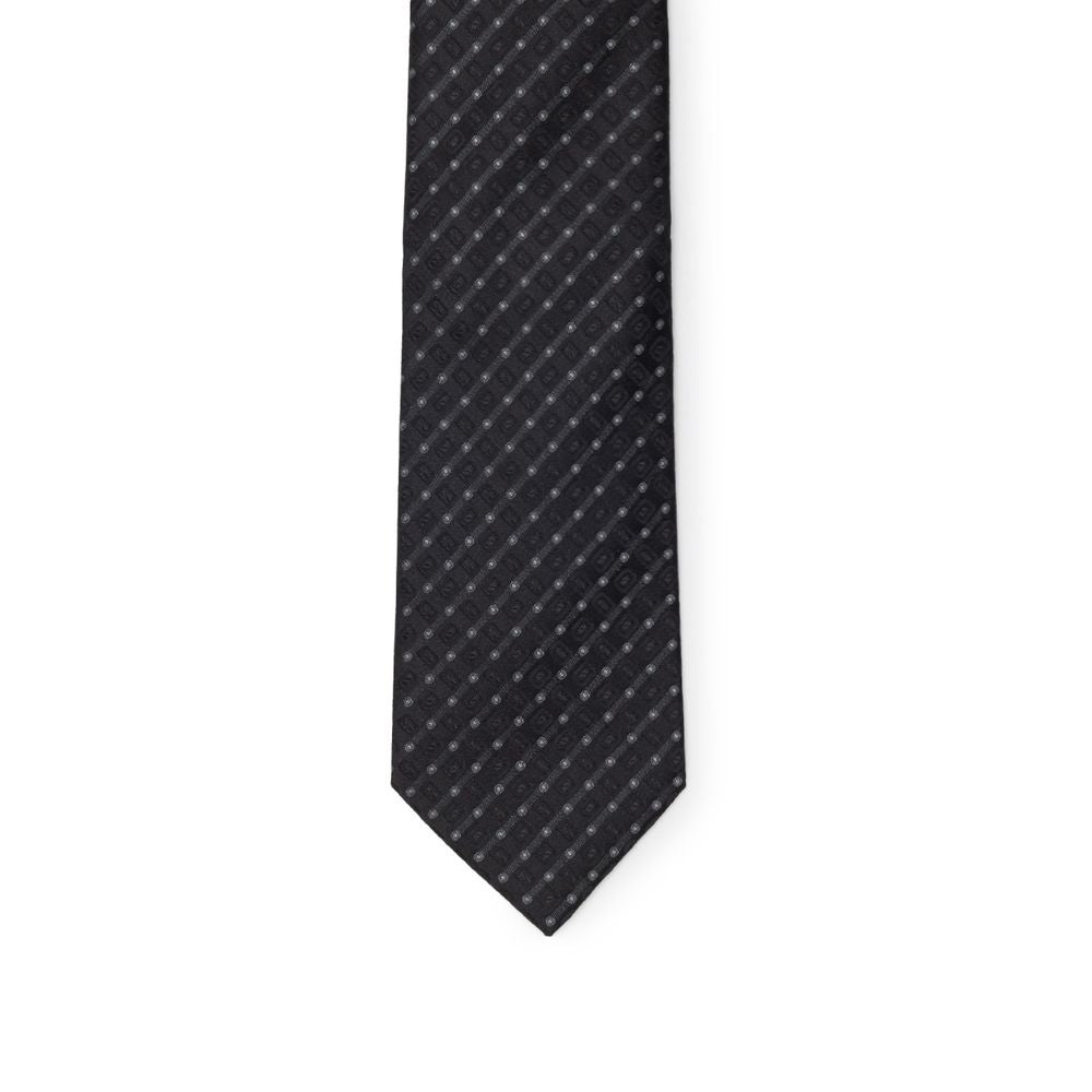 Dolce & Gabbana Elegant Black Silk Ties & Bowtie Collection