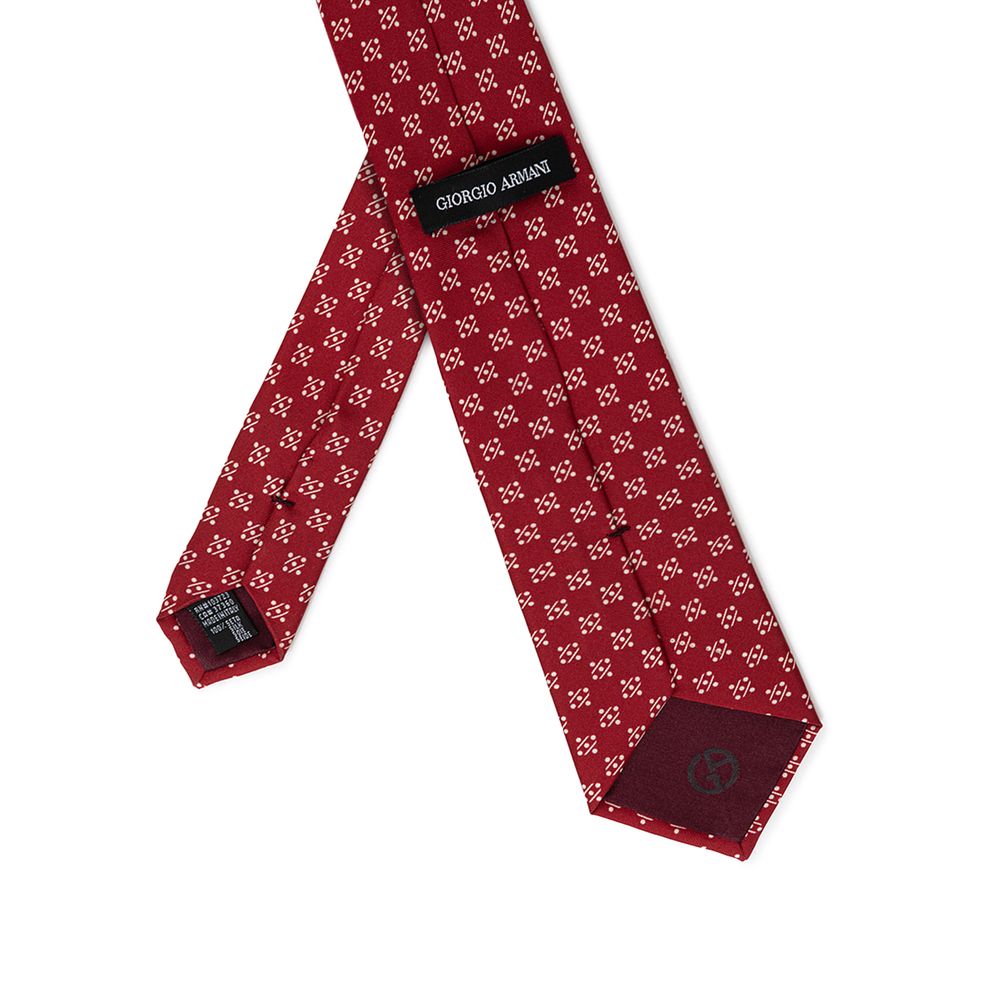Giorgio Armani Red Pattern Silk Tie - Elegance Redefined