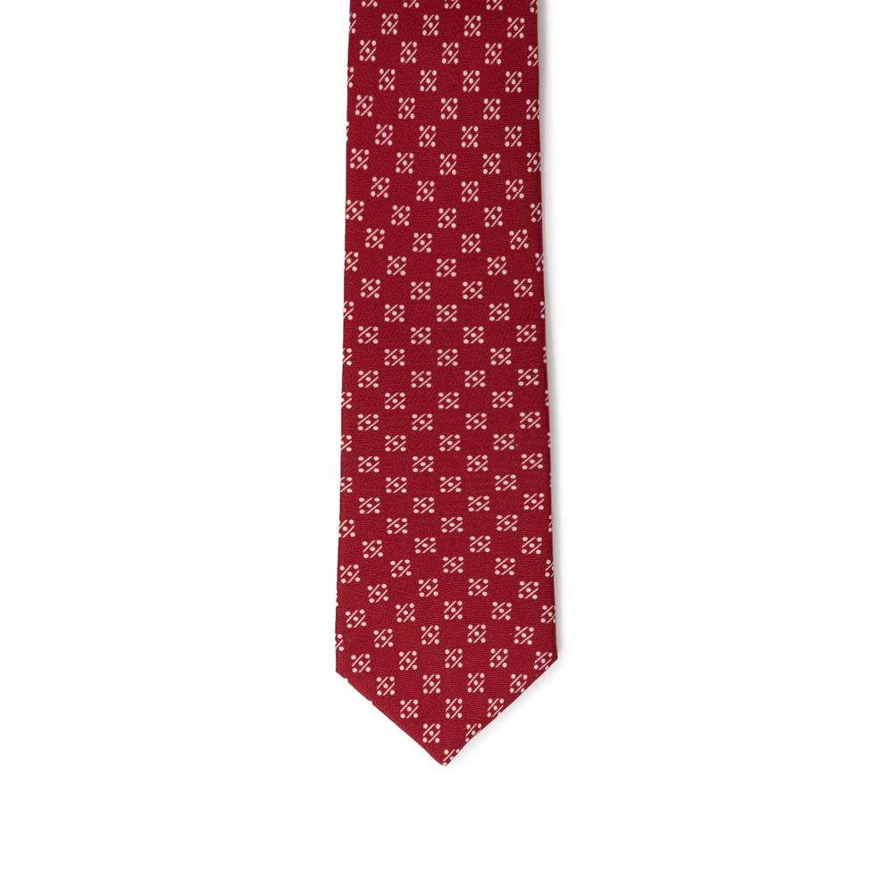 Giorgio Armani Red Pattern Silk Tie - Elegance Redefined