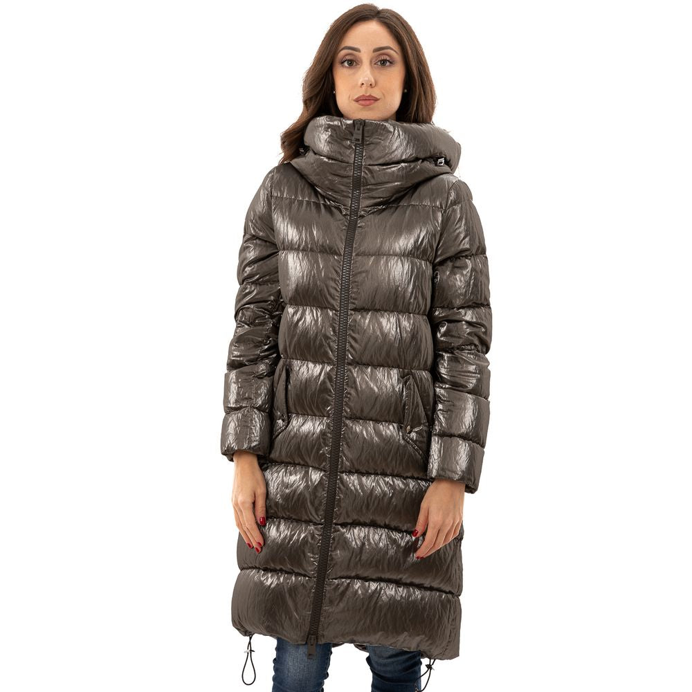 Herno Silver Hooded Padded Coat - Essential Outerwear for Every Occasion