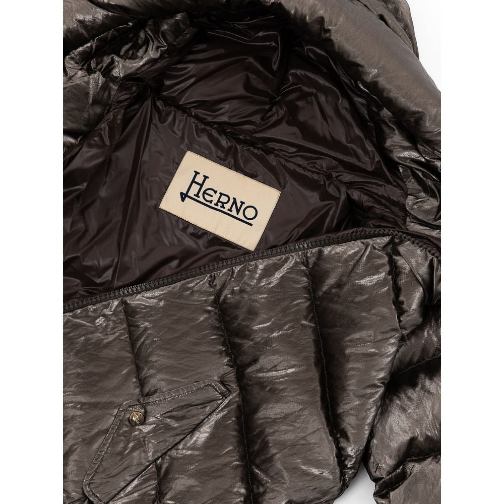 Herno Silver Hooded Padded Coat - Essential Outerwear for Every Occasion