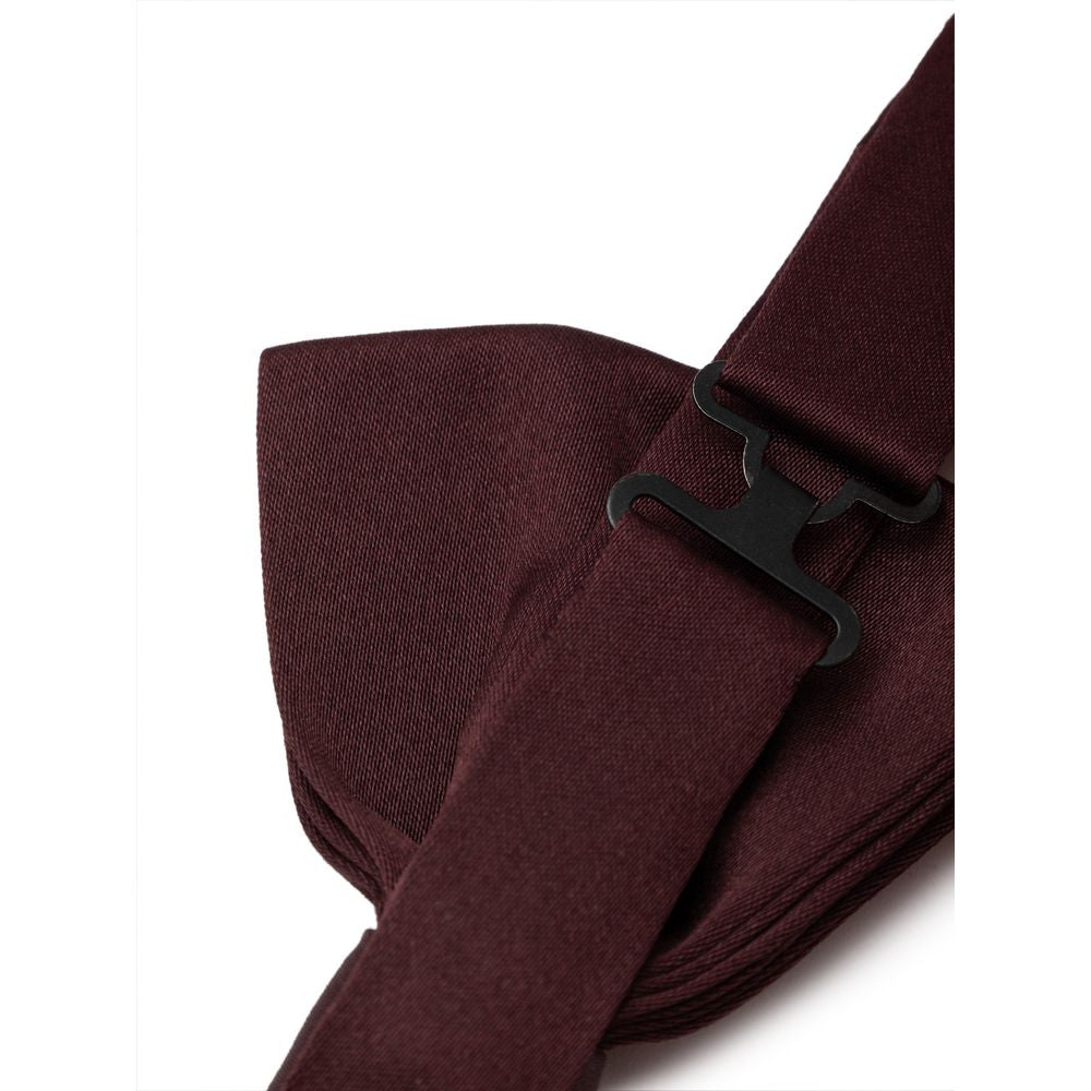 Dolce & Gabbana Burgundy Silk Bow Tie