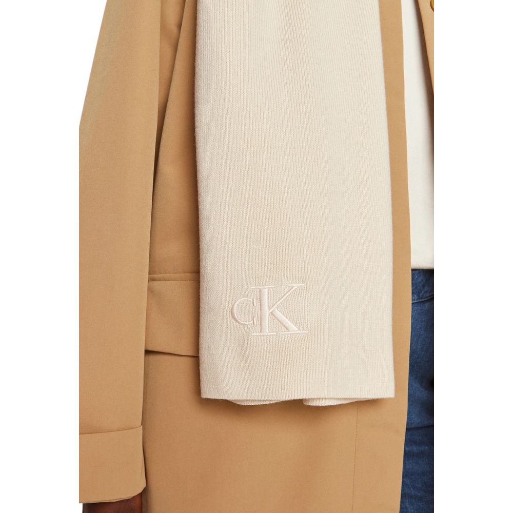 Calvin Klein Monogram Embroidered Recycled Polyester Scarf