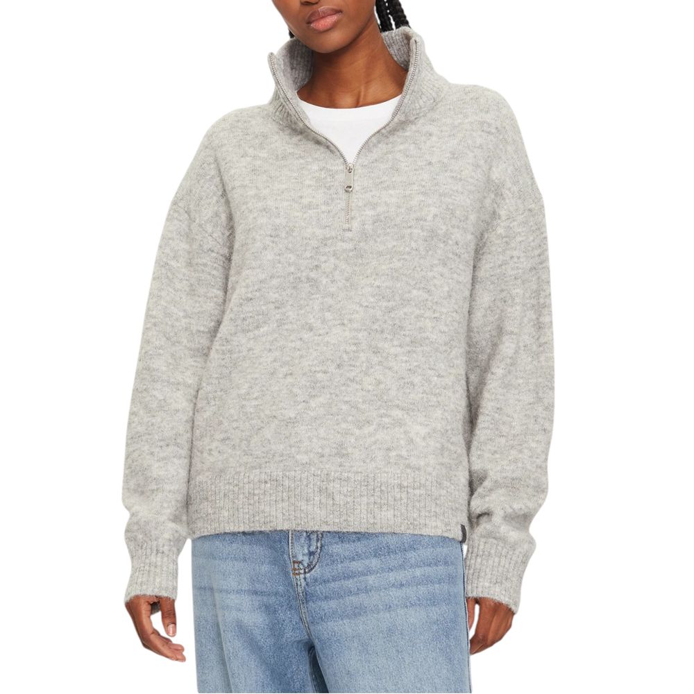 Calvin Klein Jeans Gray Half-Zip Jumper for Women