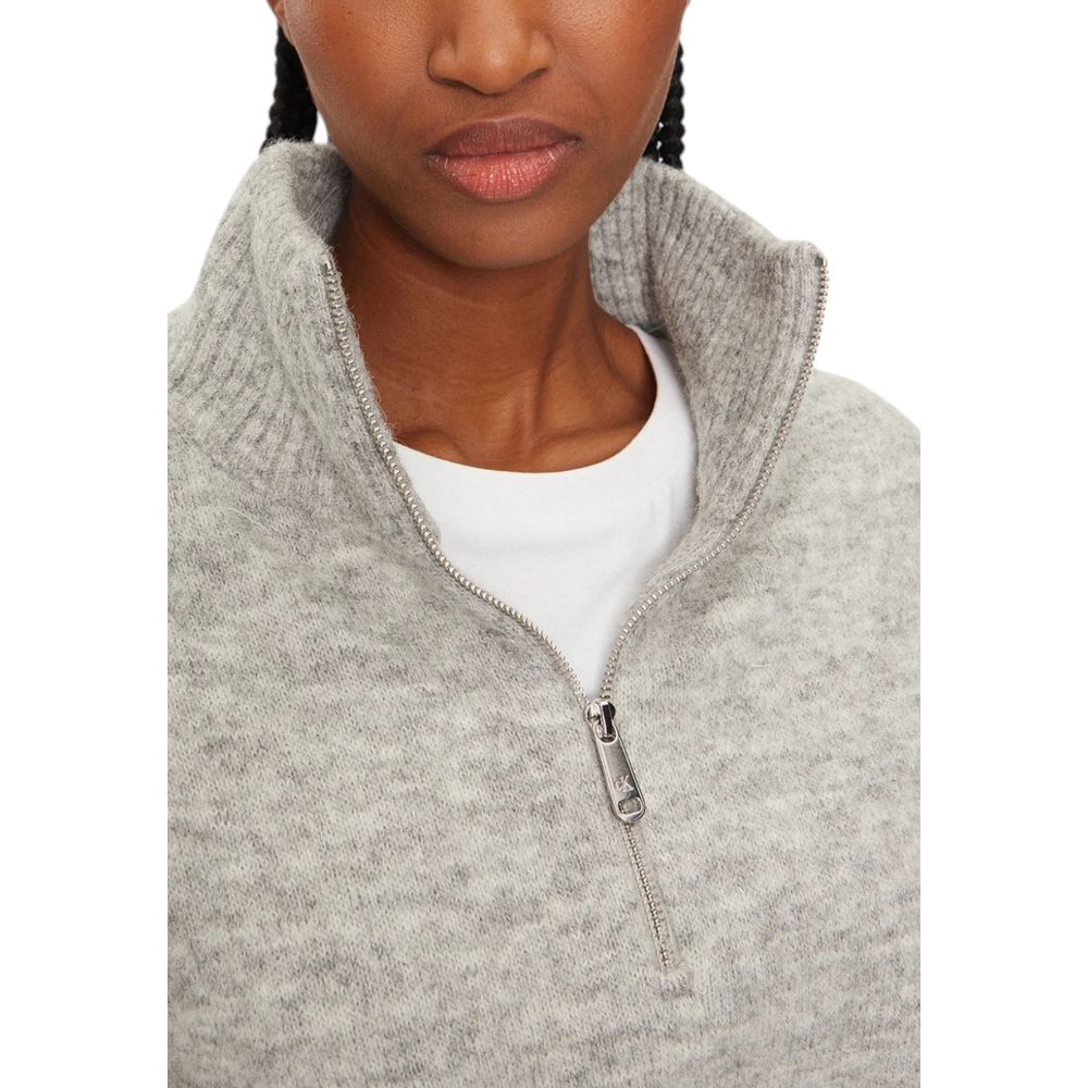 Calvin Klein Jeans Gray Half-Zip Jumper for Women