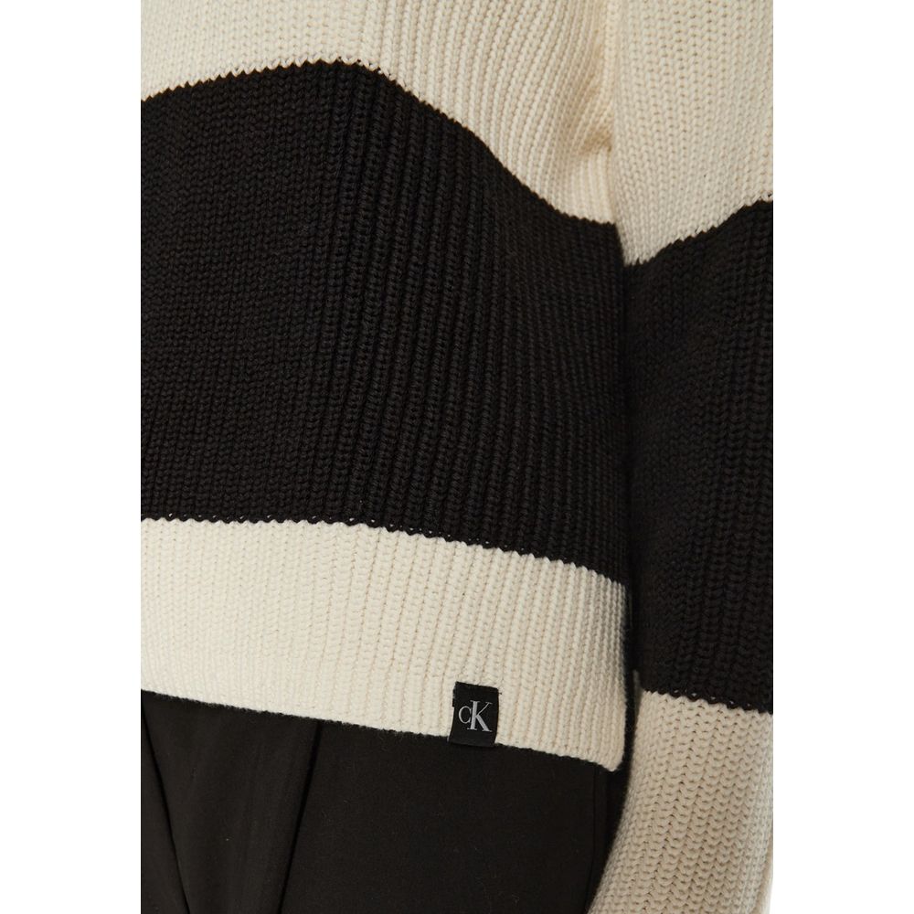 Calvin Klein Jeans Black & White Striped Jumper for Women