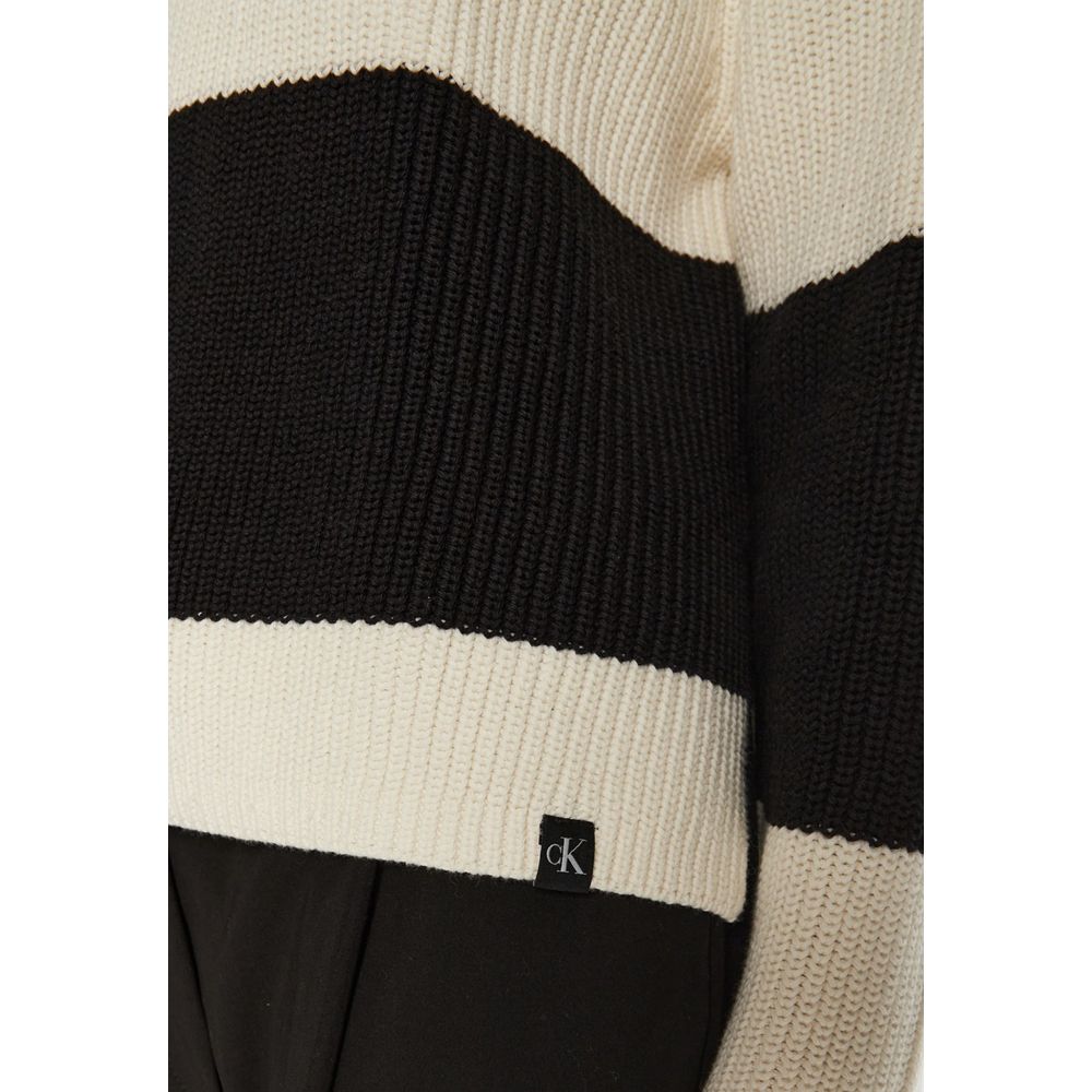 Calvin Klein Jeans Black & White Striped Jumper for Women