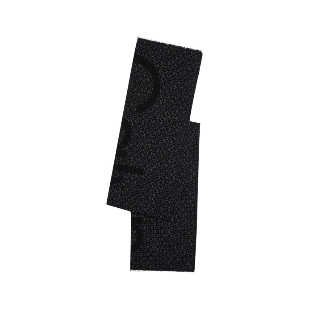 Calvin Klein Black Fringed Scarf for Women