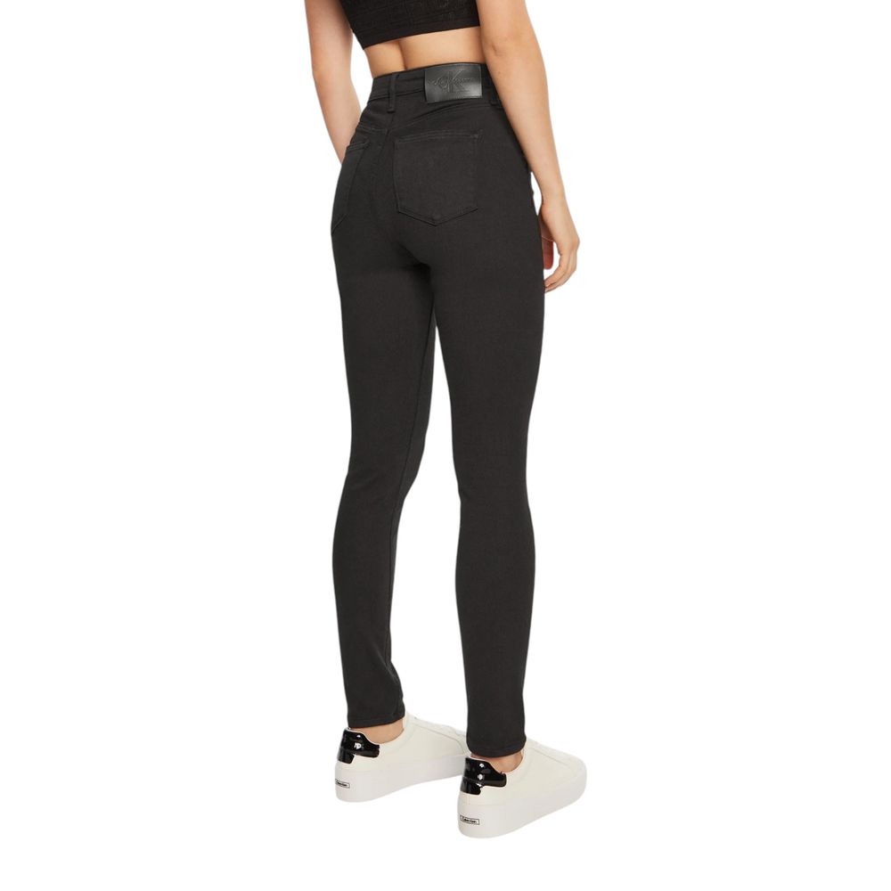 Calvin Klein Jeans Black Cotton High Rise Skinny Jeans