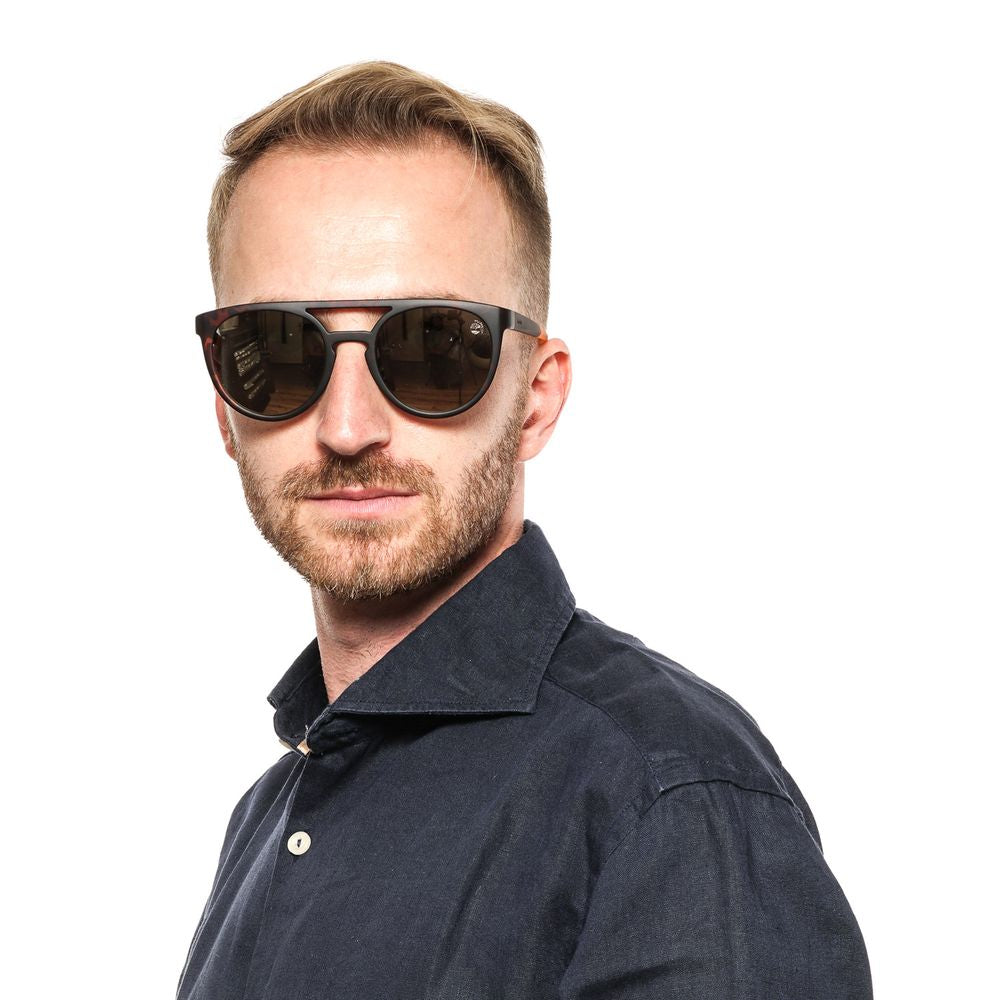 Timberland Men's Brown Aviator Sunglasses with Grey Polarized Lenses