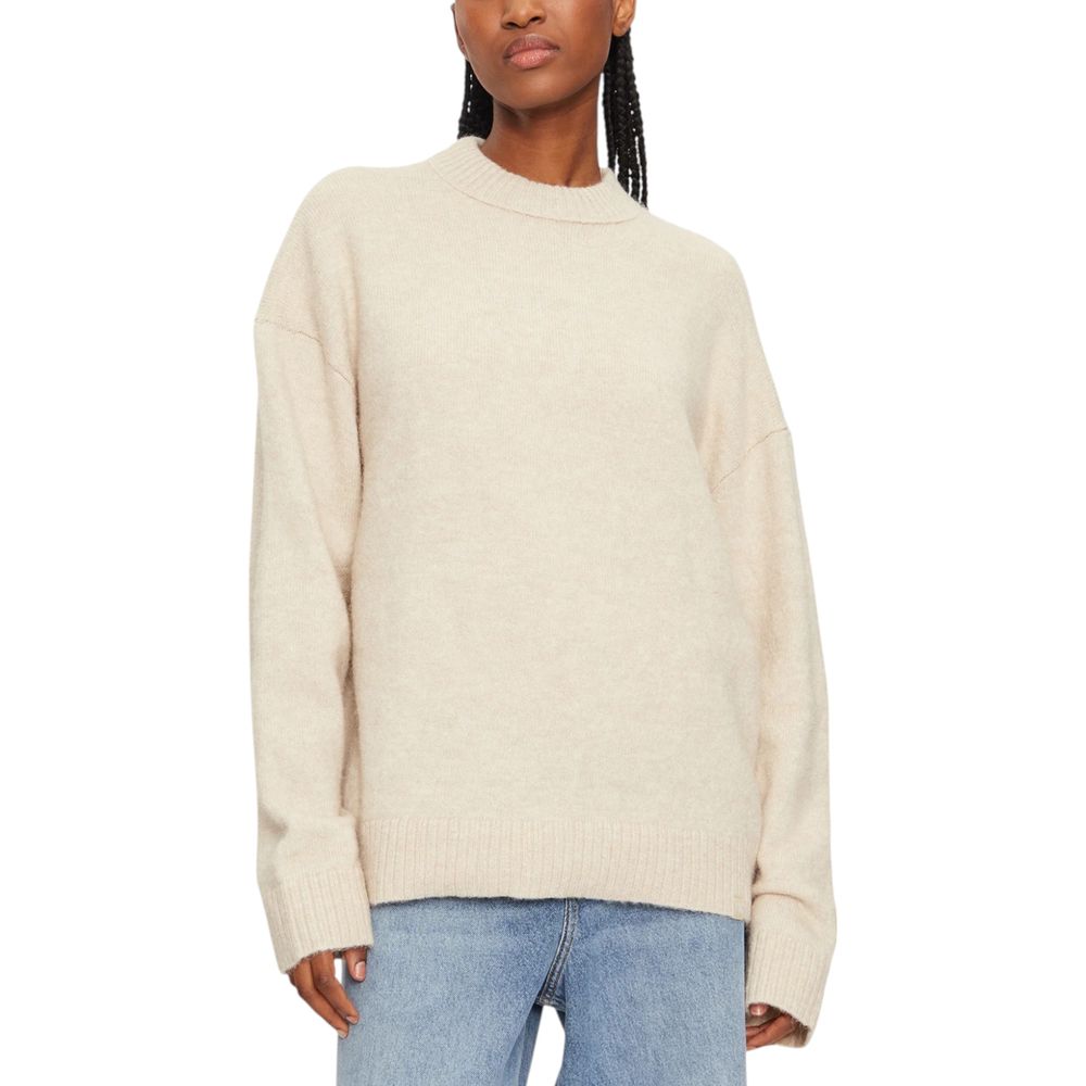 Calvin Klein Jeans Beige Loose Fit Knit Jumper for Women