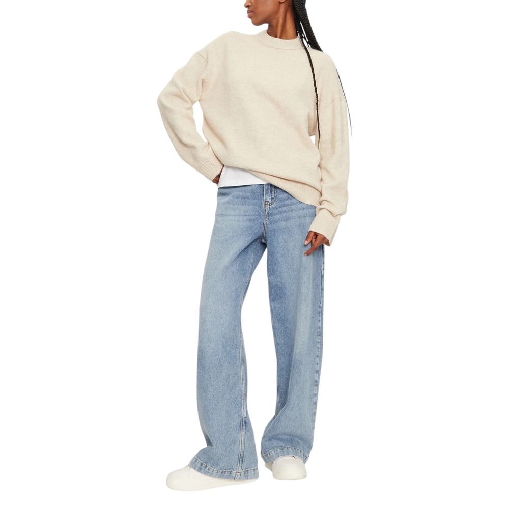 Calvin Klein Jeans Beige Loose Fit Knit Jumper for Women