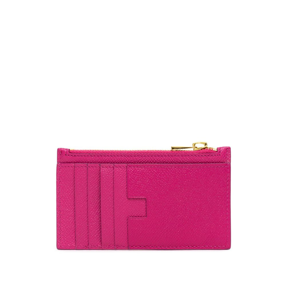 Tom Ford Fuchsia Leather Wallet - Stylish Card Holder