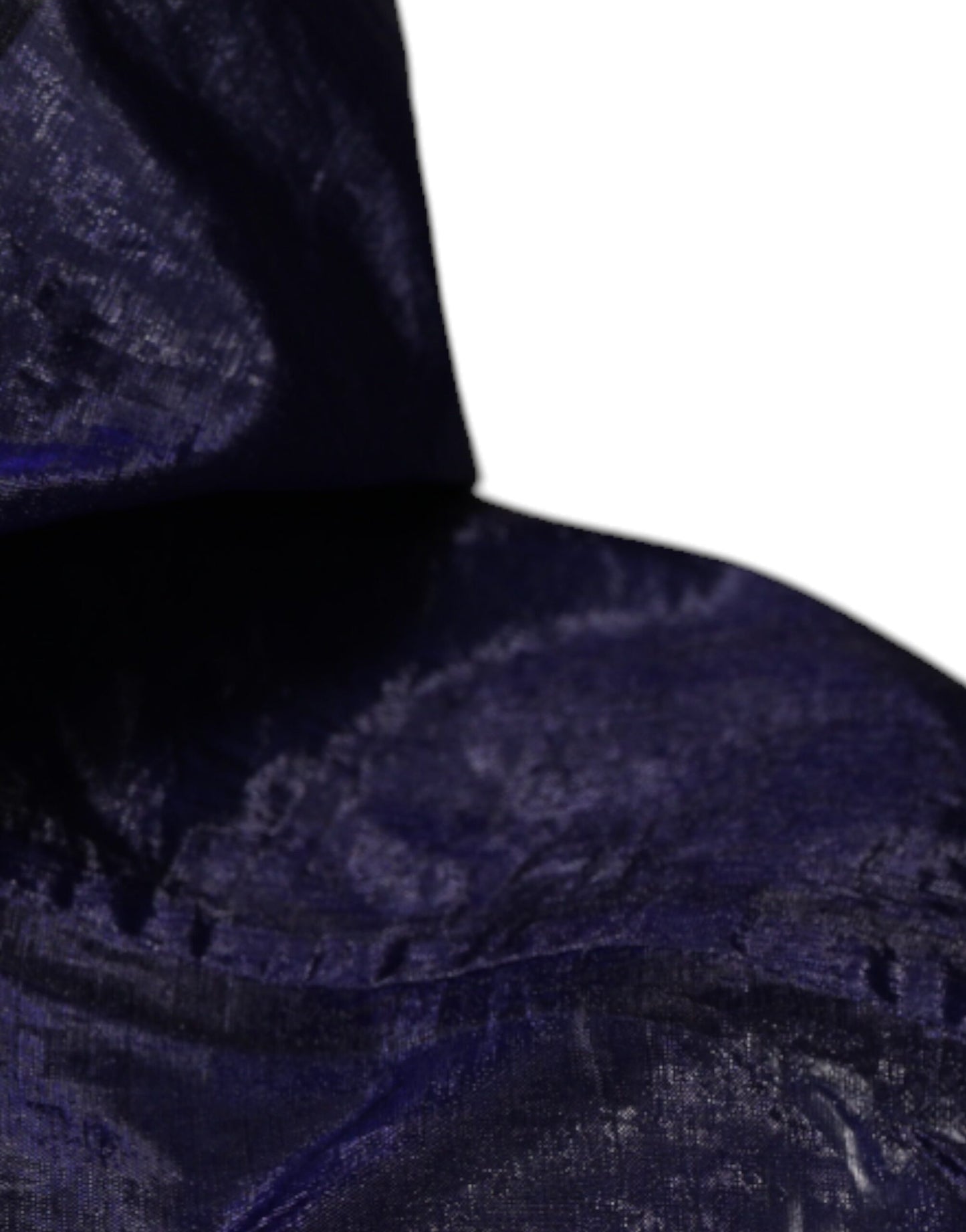 Dolce & Gabbana Dark Blue Cotton Hooded Raincoat Jacket