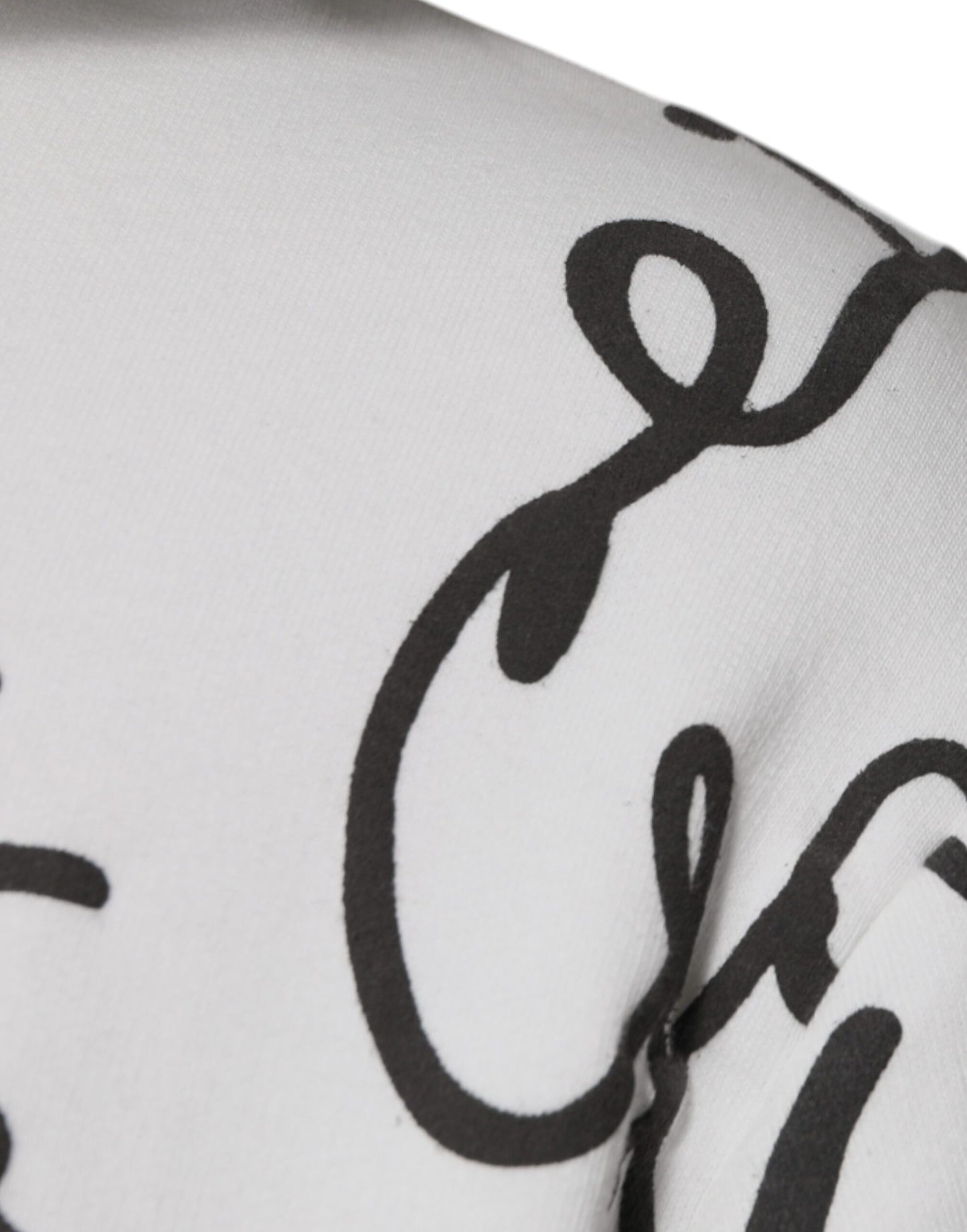Dolce & Gabbana White Logo Cotton Hooded Sweatshirt