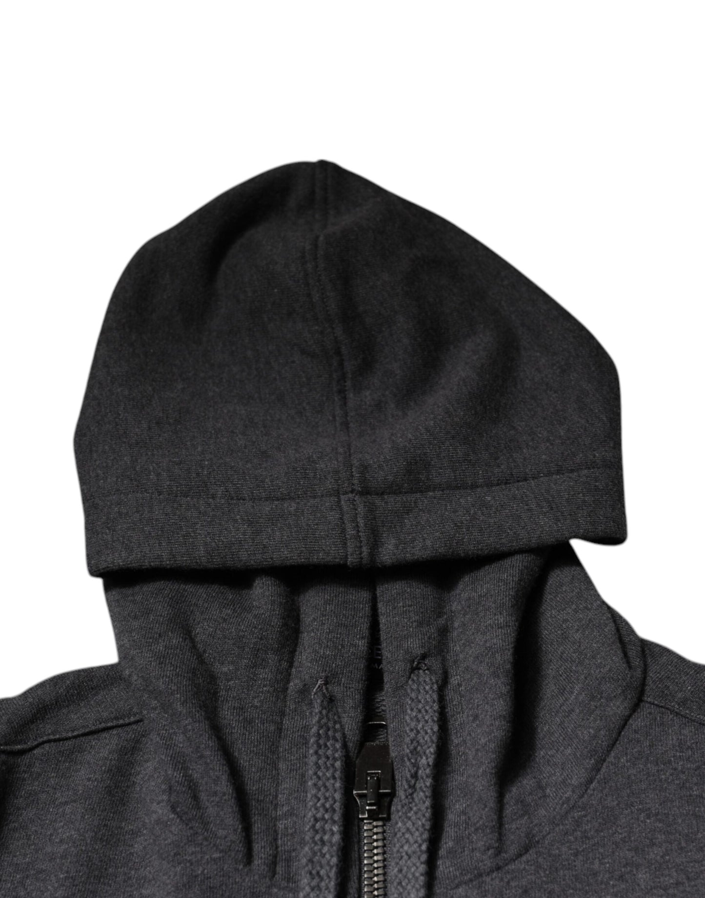 Dolce & Gabbana Gray Logo Full Zip Hooded Sweatshirt