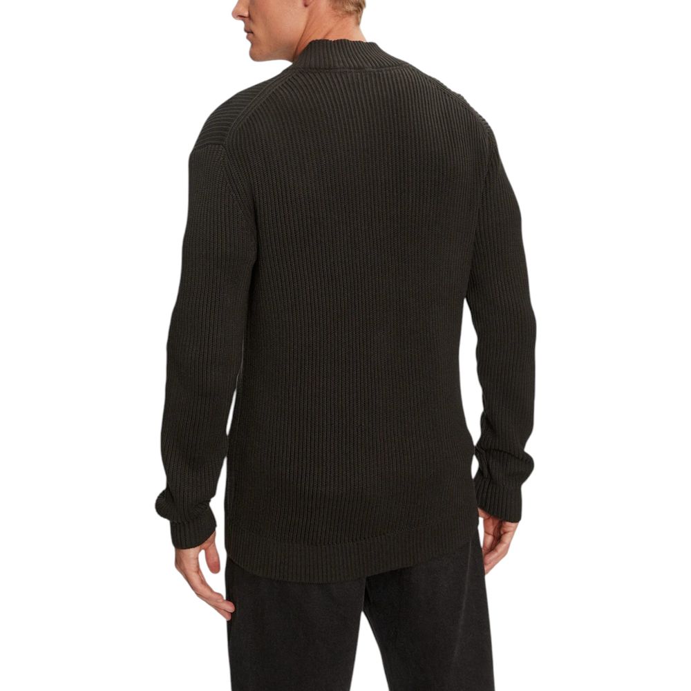 Calvin Klein Jeans Black Zip-Up Cotton Cardigan for Men