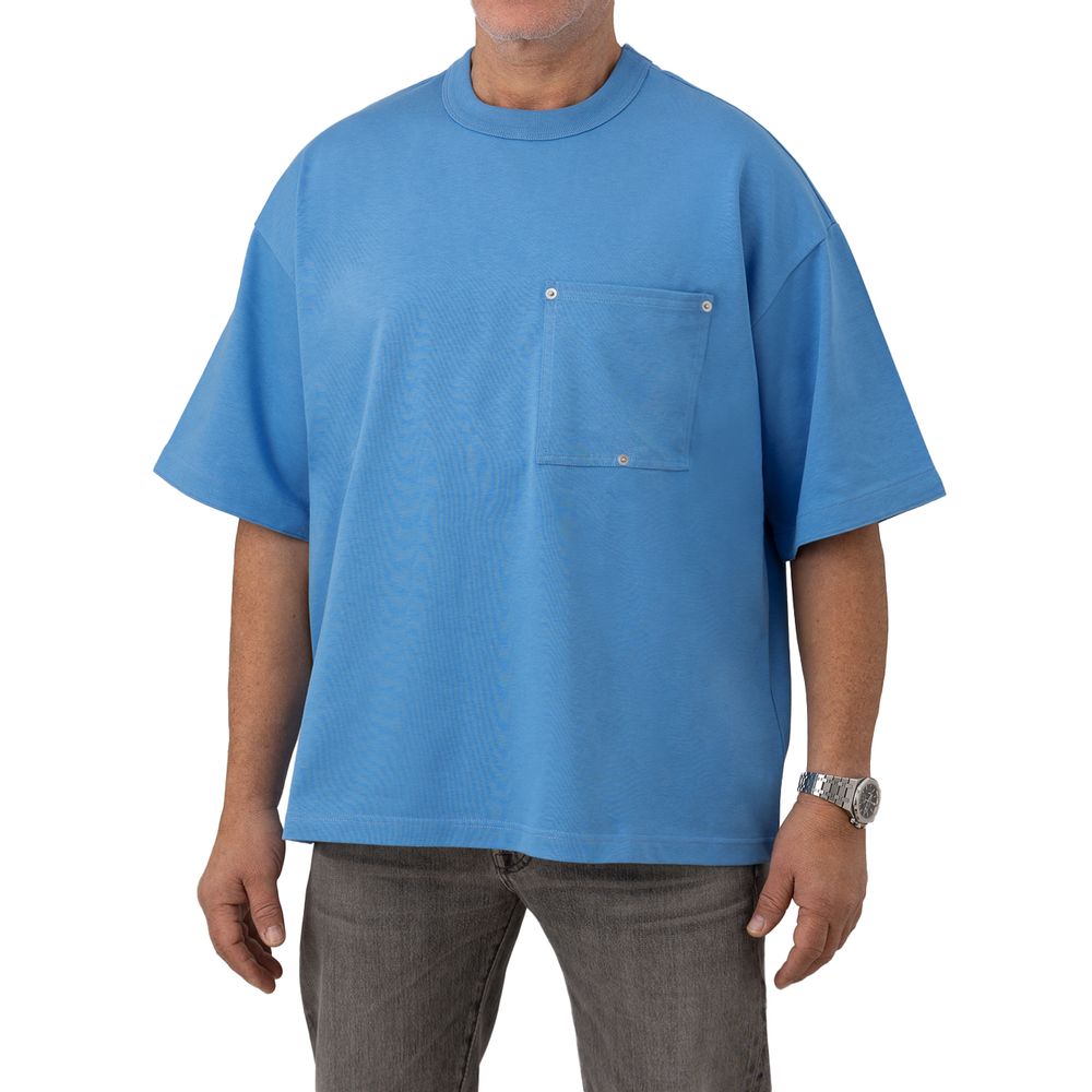 Bottega Veneta Blue Oversized Cotton T-Shirt for Men