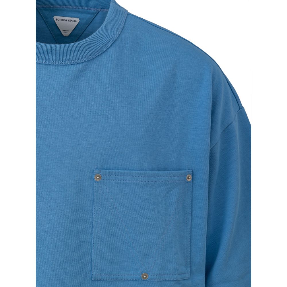 Bottega Veneta Blue Oversized Cotton T-Shirt for Men