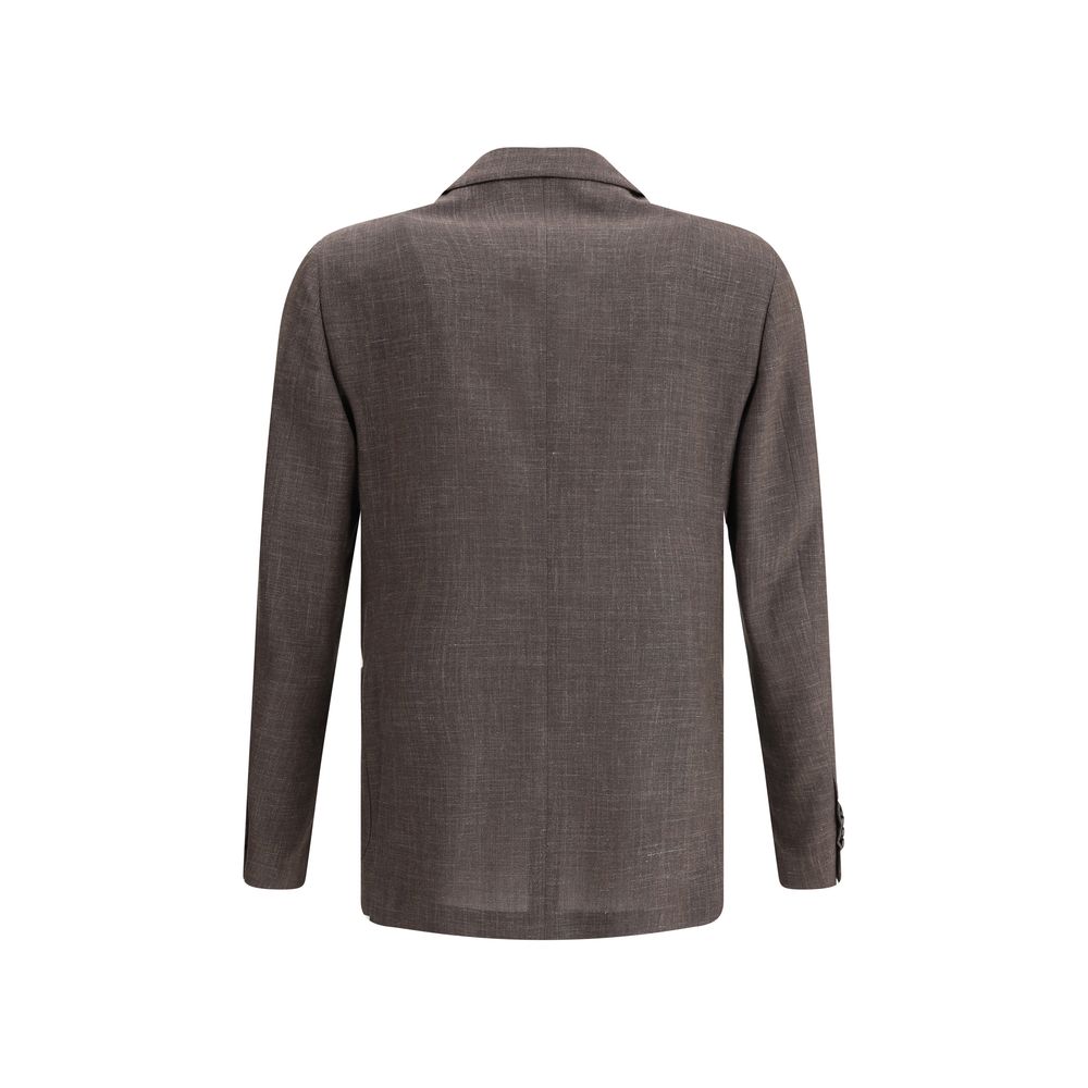 Lardini Wool Blazer Jacket with Iconic Pin