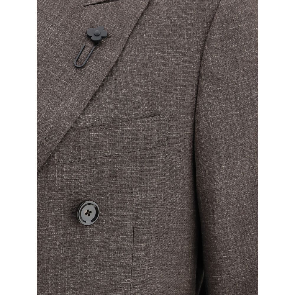 Lardini Wool Blazer Jacket with Iconic Pin