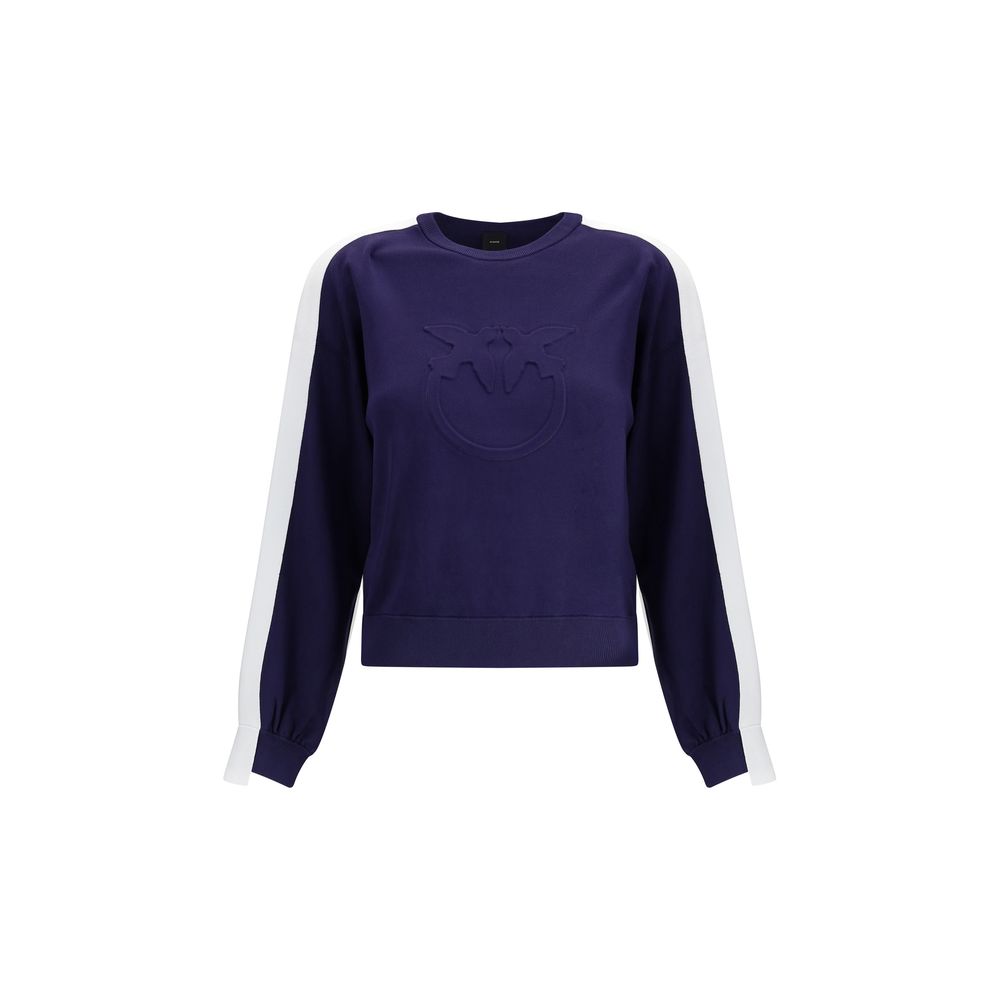 PINKO Blue & White Logo Sweater - Modern Urban Chic