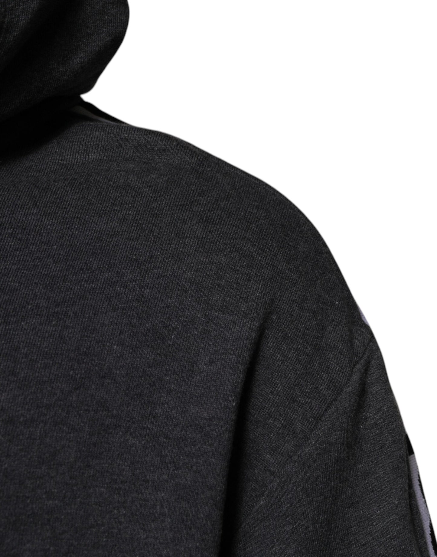 Dolce & Gabbana Melange Gray Cotton Hooded Sweatshirt