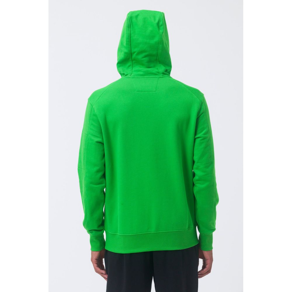 C.P. Company Green Cotton Sweater with Iconic Goggle