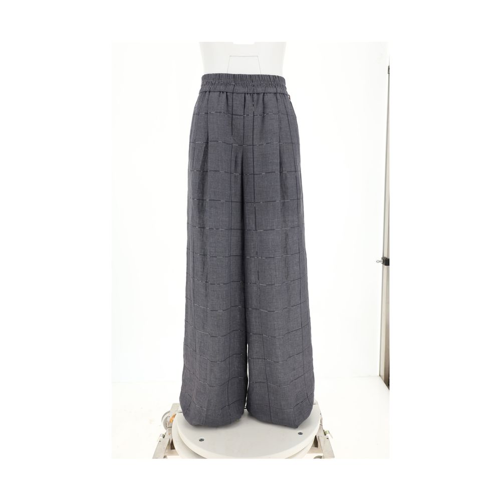 Brunello Cucinelli Elegant Linen Palazzo Pants
