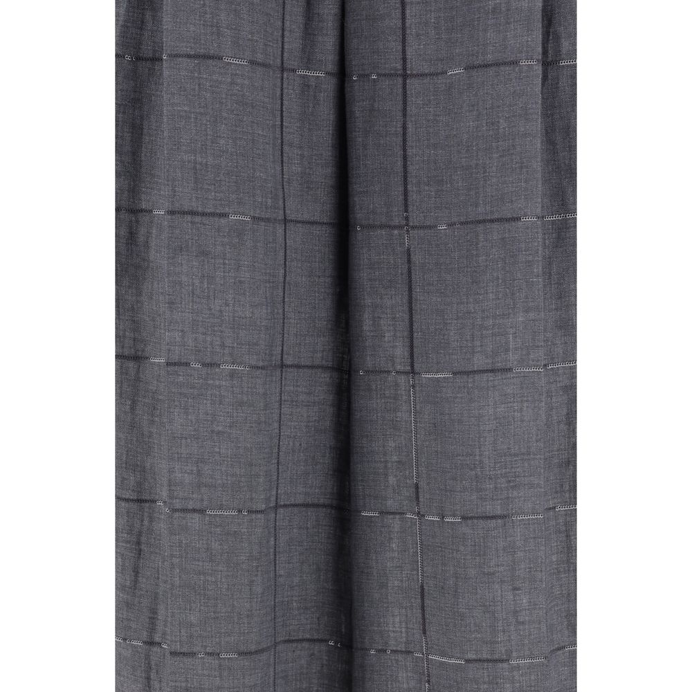 Brunello Cucinelli Elegant Linen Palazzo Pants