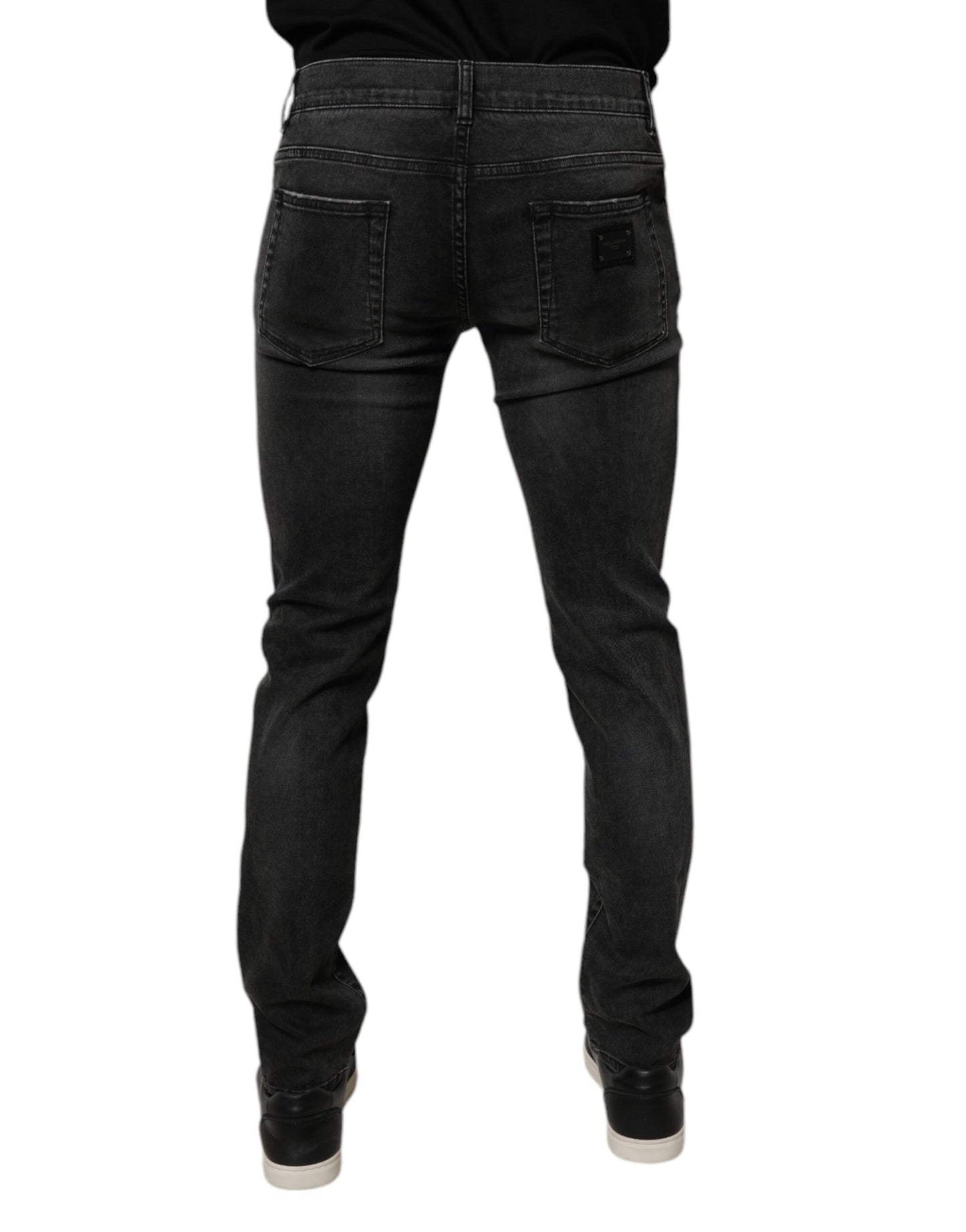 Dolce & Gabbana Black Cotton Stretch Skinny Denim Jeans