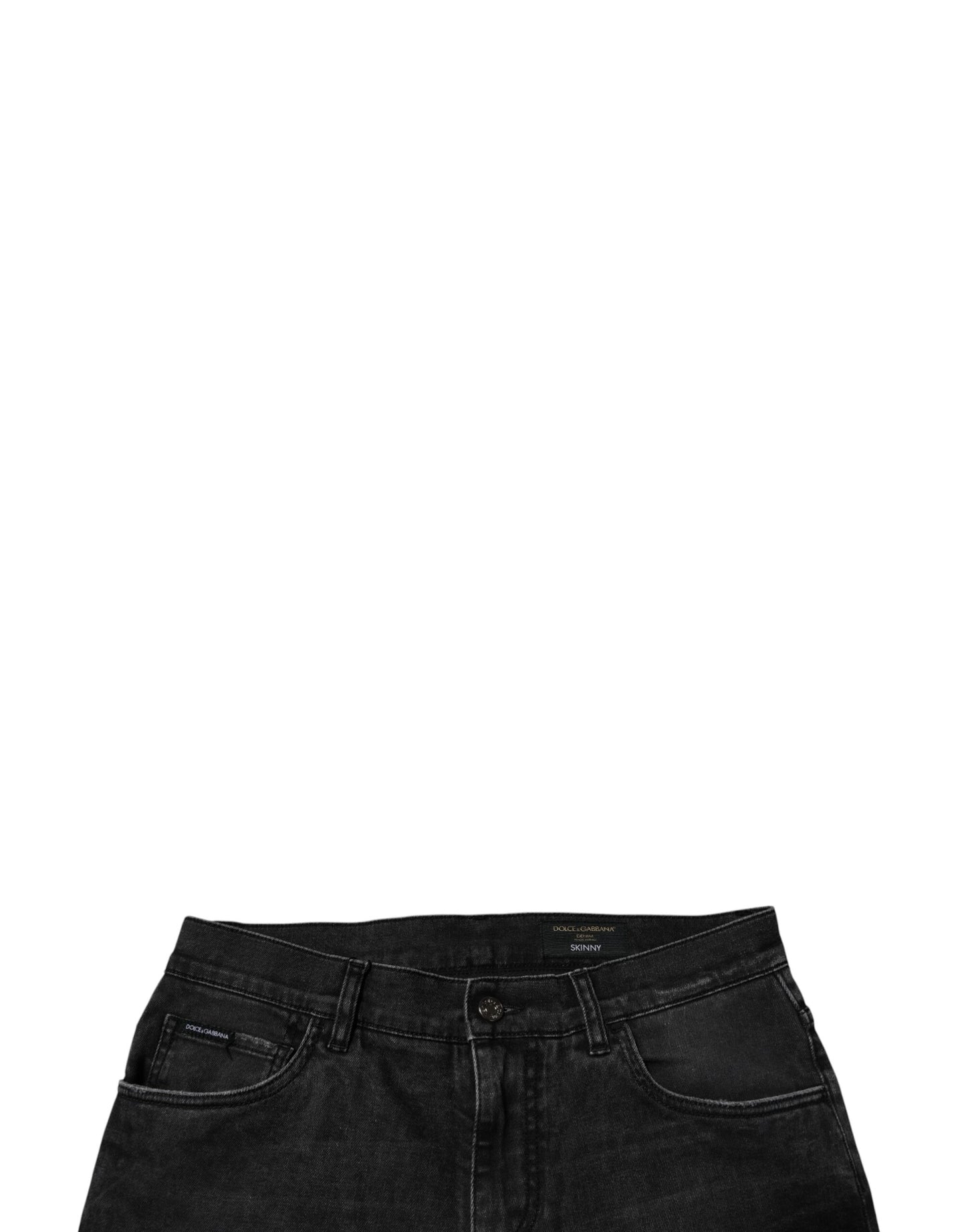 Dolce & Gabbana Black Cotton Stretch Skinny Denim Jeans