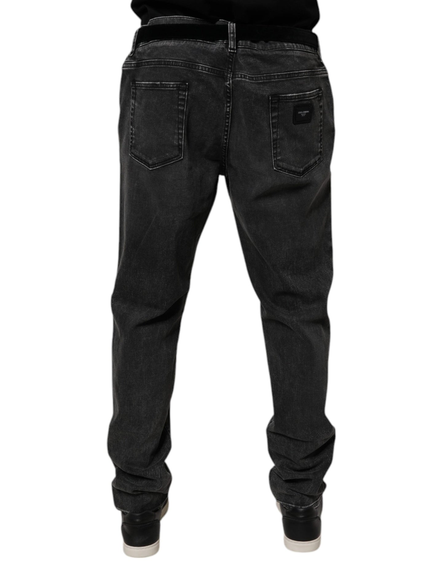 Dolce & Gabbana Black Cotton Stretch Skinny Men's Denim Jeans