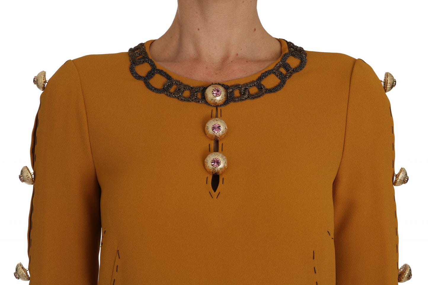 - Crystal Embellished Mini Dress - Luxe Charm