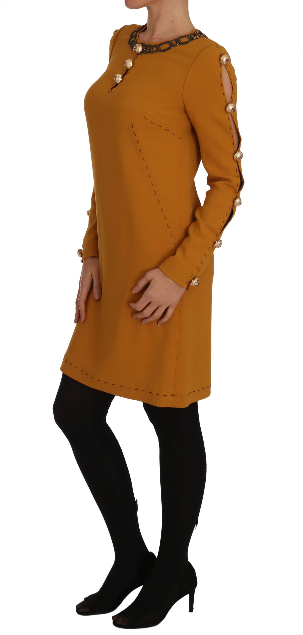 - Crystal Embellished Mini Dress - Luxe Charm