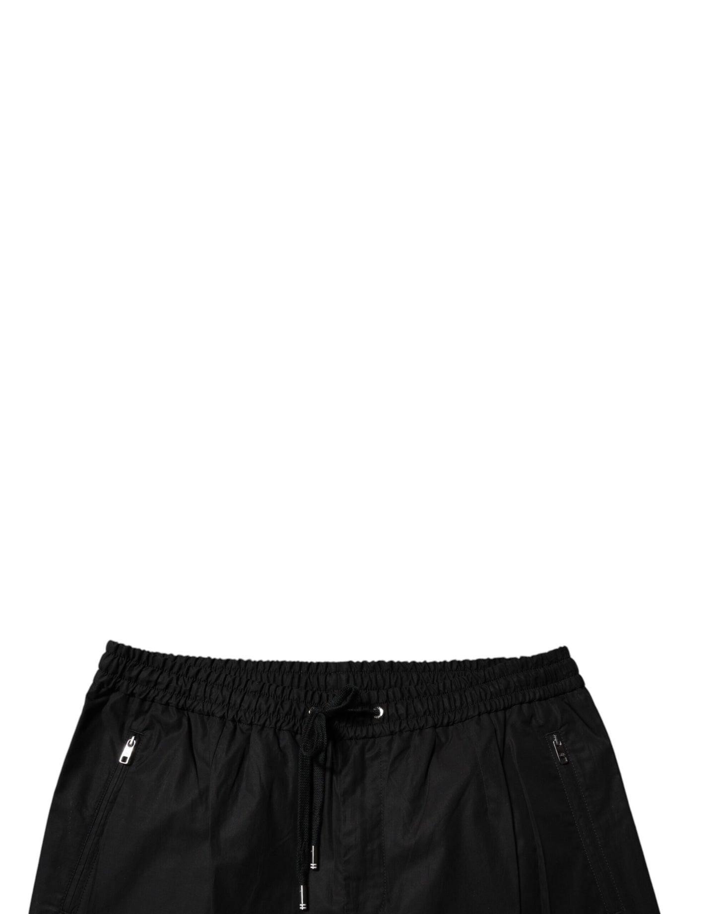 Dolce & Gabbana Black Cotton Men Jogger Sweatpants